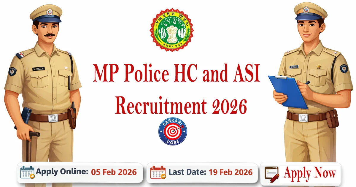 MP Police HC and ASI Recruitment 2026