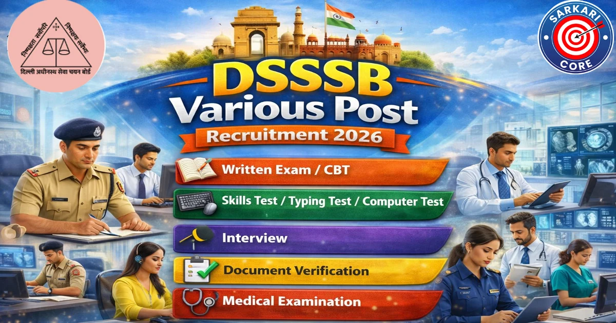 DSSSB Various Post Recruitment 2026