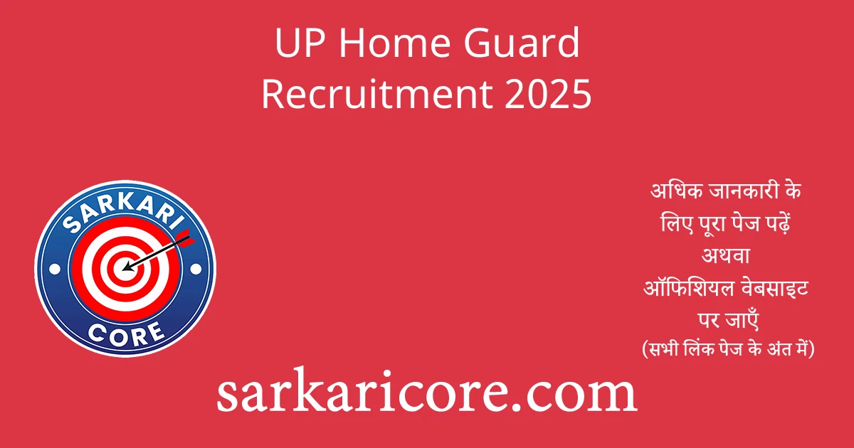 UP Home Guard Recruitment 2025
