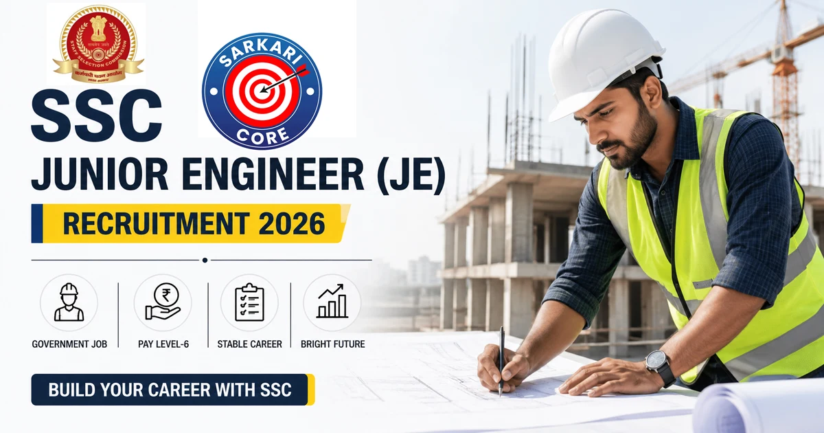 SSC Junior Engineer JE Recruitment 2026