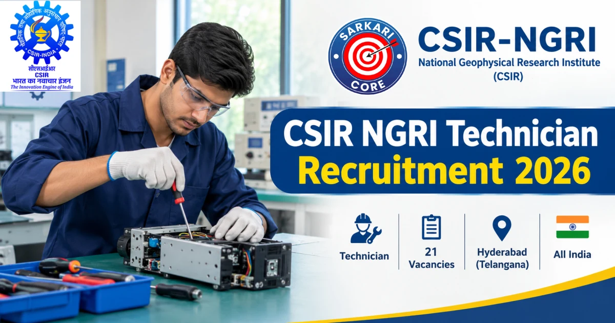 CSIR NGRI Technician Recruitment 2026