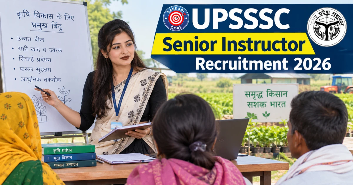 UPSSSC Senior Instructor Recruitment 2026