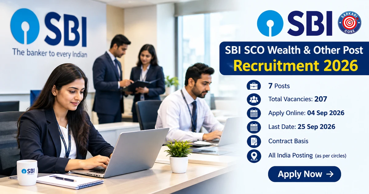 SBI SCO Wealth & Other Post Recruitment 2026
