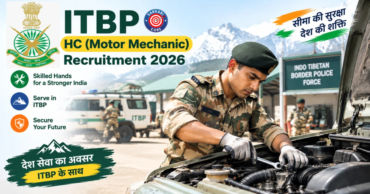 ITBP HC (Motor Mechanic)  Recruitment 2026