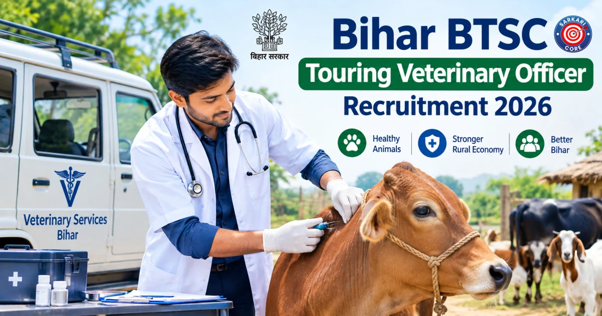 Bihar BTSC Touring Veterinary Officer Recruitment 2026