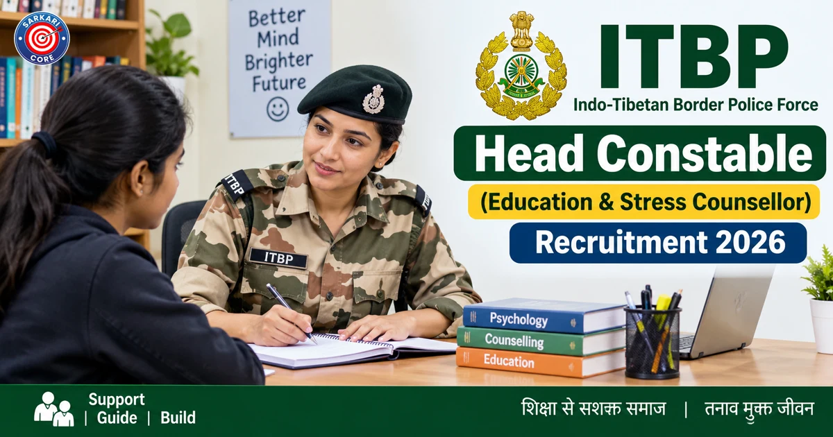 ITBP Head Constable (Education & Stress Counsellor) Recruitment 2026