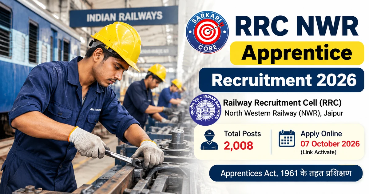 Railway RRC NWR Apprentice Recruitment 2026