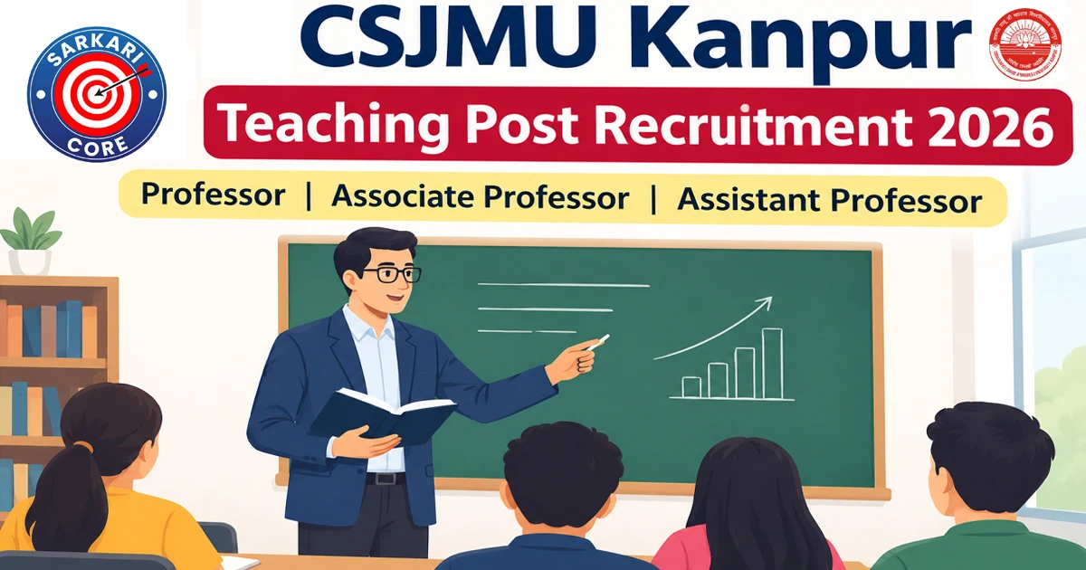 CSJMU Kanpur Teaching Post Recruitment 2026