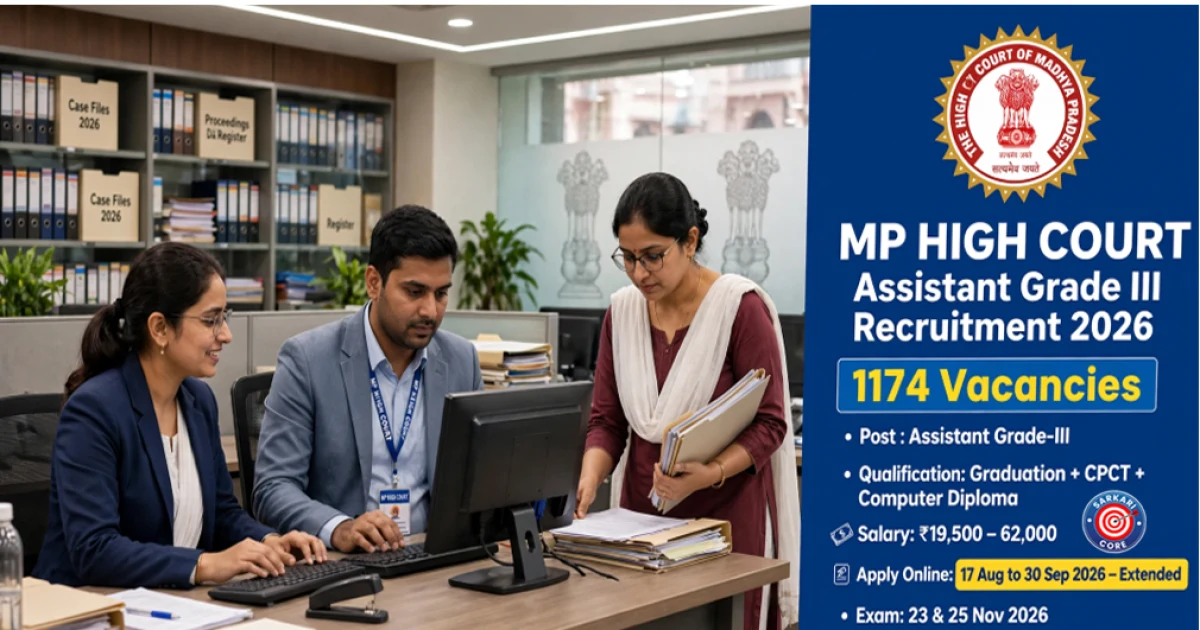 MP High  Court Stenographer & Assistant  Recruitment 2026