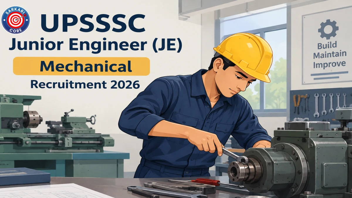 UPSSSC Junior Engineer JE (Mechanical) Recruitment 2026