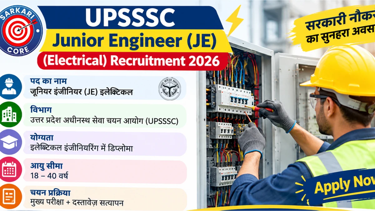UPSSSC Junior  Engineer JE ( Electrical)  Recruitment 2026