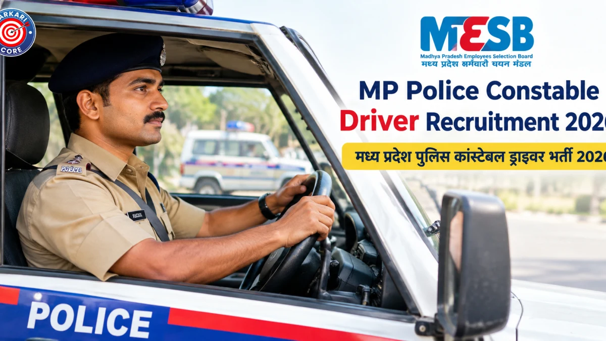 MPESB MP Police Constable Driver Recruitment 2026