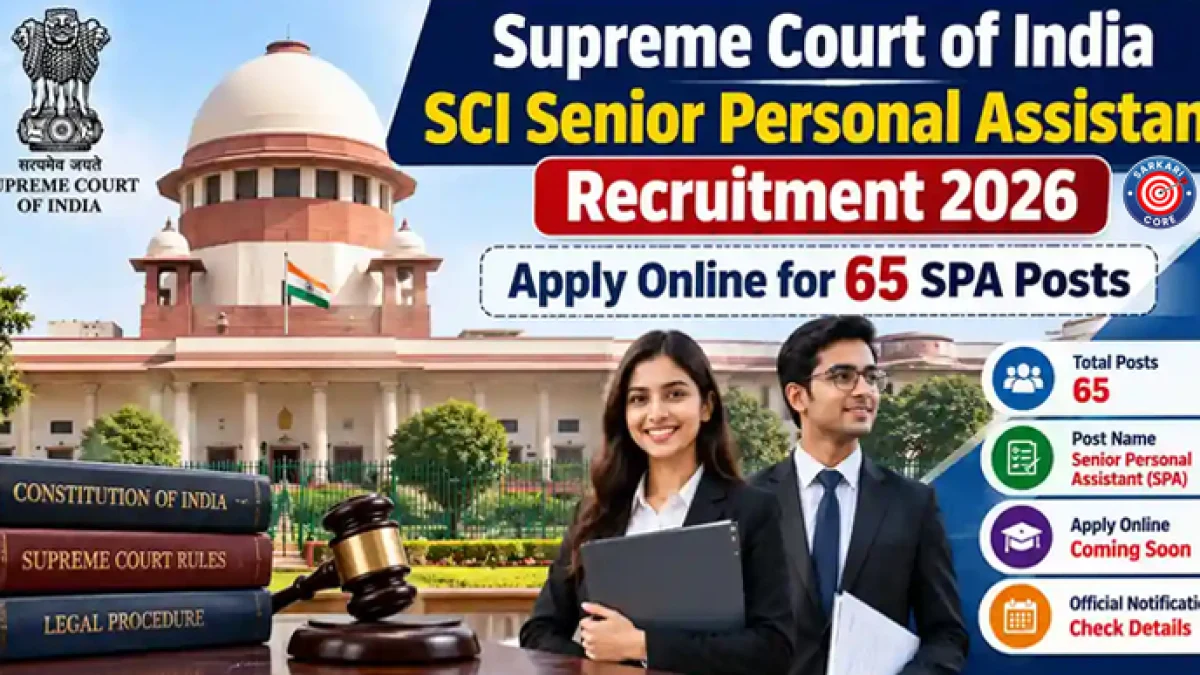 Supreme  Court SCI Court Assistant  Recruitment 2026