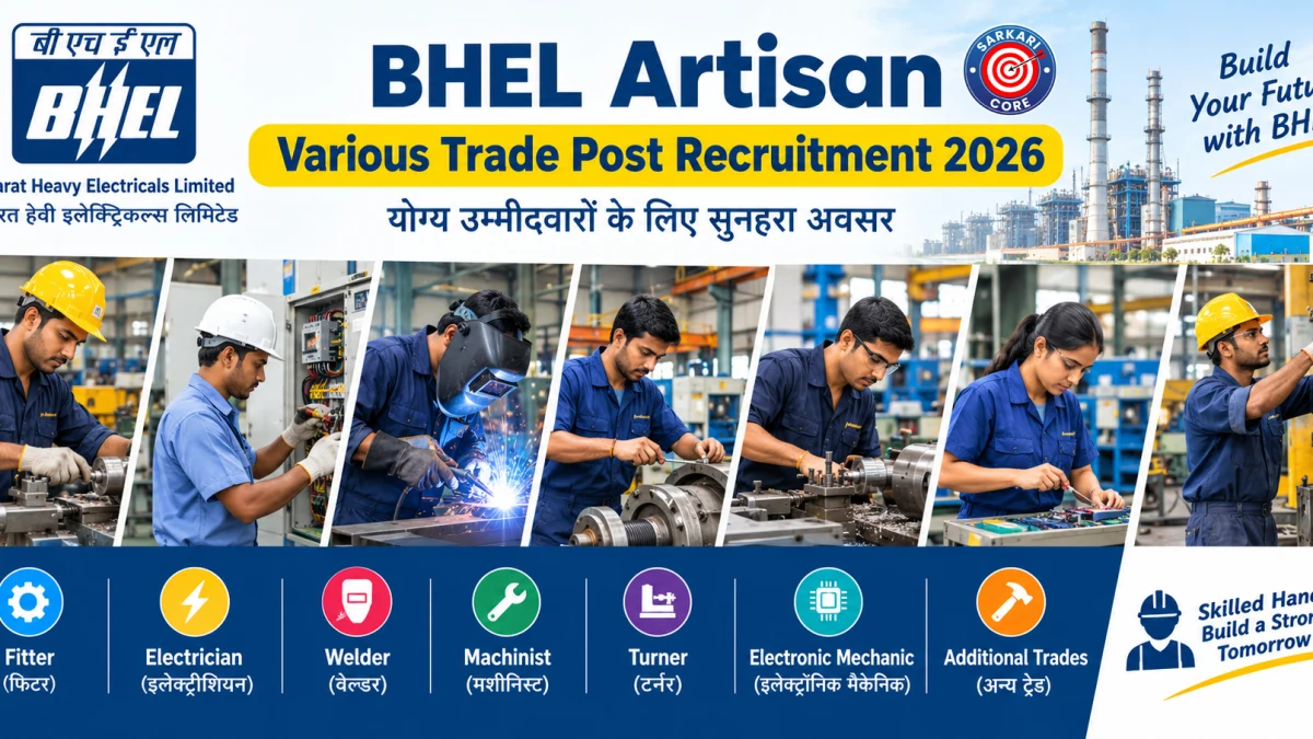 BHEL Artisan Various Trade Post Recruitment 2026