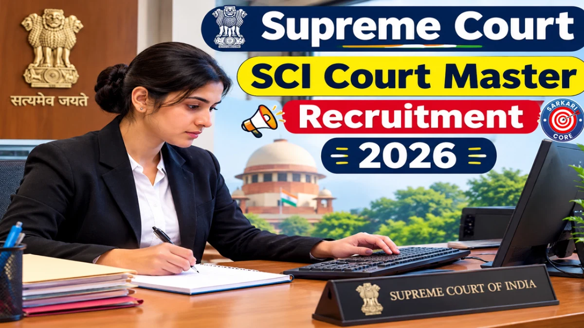Supreme  Court SCI Court Master  Recruitment 2026